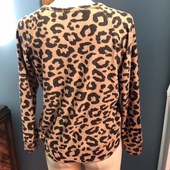Buffalo David Bitton leopard print crew neck long sleeves sweatshirt top size S - Picture 5 of 11